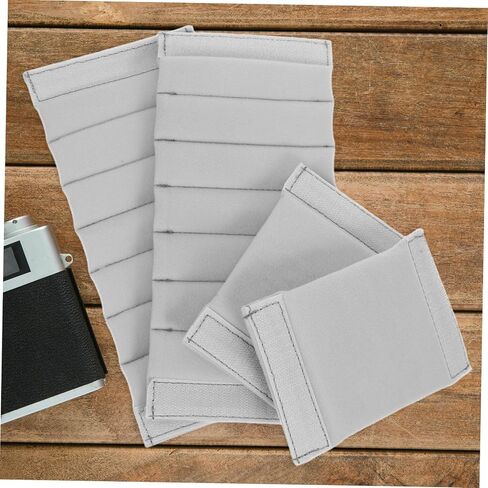 Mikikit 4pcs Padded Camera Bag Insert Partition Dividers for Soft Protection Scratch Resistant Lining Flexible Space Management Grey Color for DSLR and Mirrorless Cameras in Saudi Arabia