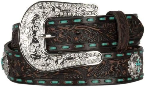 Nocona Belt Co. Women's Embellished Turquoise Cross Concho in Kuwait