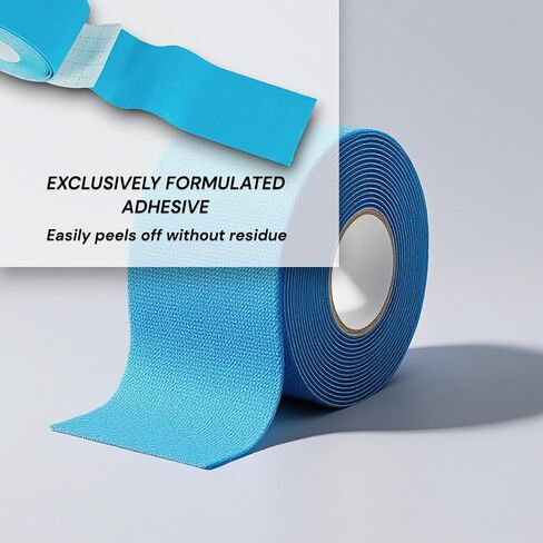 JLB Kinesiology Tape – 2 Rolls (16ft Each) – Strong Adhesion, Waterproof & Sweatproof – Latex-Free Sports Tape for Pain Relief, Muscle Support & Recovery – Physical Therapy & Athletic Tape (Beige) in Saudi Arabia