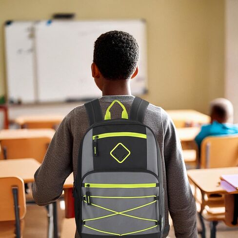 Trail maker Bulk Color Block Laptop Backpacks 24 Pack Wholesale Backpacks in Bulk for Kids Nonprofit (Male Colors Pack) in Saudi Arabia