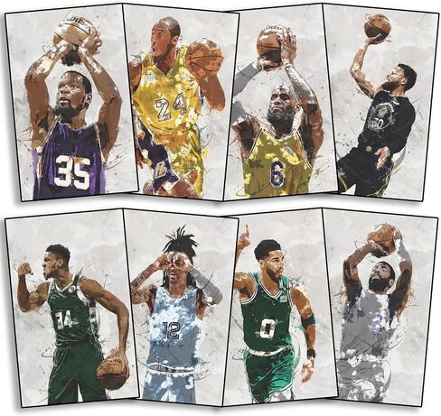 BAOGELI Stephen Curry Quote Posters Basketball Canvas Poster Wall Art Print Set of 4 Gifts for Boys Living Room Bedroom Decoration Unframed: 8x12inch in Saudi Arabia