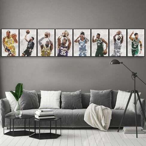 BAOGELI Stephen Curry Quote Posters Basketball Canvas Poster Wall Art Print Set of 4 Gifts for Boys Living Room Bedroom Decoration Unframed: 8x12inch in Saudi Arabia