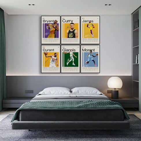 BAOGELI Stephen Curry Quote Posters Basketball Canvas Poster Wall Art Print Set of 4 Gifts for Boys Living Room Bedroom Decoration Unframed: 8x12inch in Saudi Arabia
