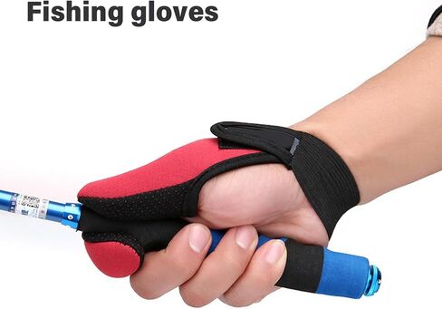 1 زوج قفازات صيد مرنة ، قفازات الصيد مؤشر إصبع الزلاجات ، قفازات الصيد المضادة للإبهام ، قفازات الصيد في التنفس لركوب الأسماك في الصيد المشي لمسافات طويلة in Kuwait