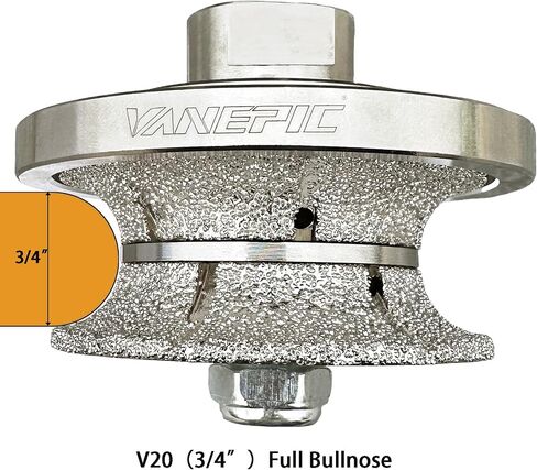 V30 Diamond Full Bullnose Profile Wheel Diamond Hand Profiler Router Bit Wheel فراغ النحاس مع 5 / 8-11 الموضوع لمطحنة الملمع الجرانيت والخرسانة والرخام وتشكيل حافة كونترتوب in Saudi Arabia