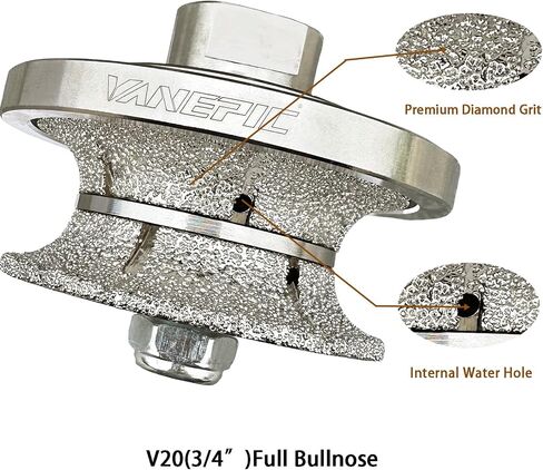 V30 Diamond Full Bullnose Profile Wheel Diamond Hand Profiler Router Bit Wheel فراغ النحاس مع 5 / 8-11 الموضوع لمطحنة الملمع الجرانيت والخرسانة والرخام وتشكيل حافة كونترتوب in Saudi Arabia