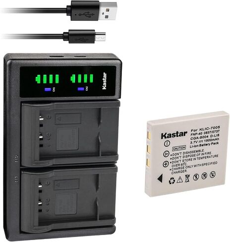 بطارية Kastar 3-Pack و Ltd2 USB Charger بديل لـ Pentax D-Li8 D-Li85 Charger D-BC8 ، Pentax Optio S ، Optio S4 ، Optio S4i ، Optio S5i ، Optio S5N ، Optio S5Z ، Optio S6 ، Optio S7 in Saudi Arabia