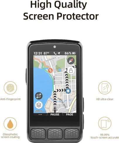Screen Protector for Wahoo ELEMNT ROAM V3 GPS Cycling/Bike Computer, High-definition Scratch Resistant Film,Bubble Free HD Clear with Easy Installation Kit,(2 Pack). in Saudi Arabia