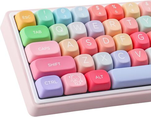 Tsungup PBT Rainbow Candy Keycaps,126 Keys MOA Cute Gummy Bear Custom Keycaps 100 Percent Keyboard,Dye Sublimation Key Caps Keyboard Keycap Set for MX Switches Mechanical in Kuwait