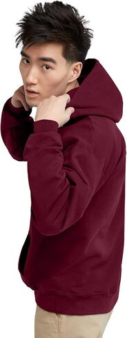 Hanes Ultimate, Heavyweight Fleece Hoodie, Cotton Sweatshirt for Men, Maroon, 3X-Large in Saudi Arabia