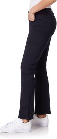 WallFlower Women's Juniors InstaSoft Luscious Curvy Mid Rise Uniform Bootcut Pants, Hummus, 3 in Saudi Arabia