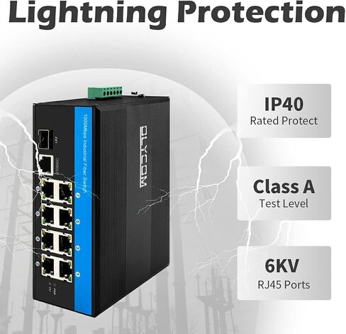 9port Industrial Managed SFP Switch 8 X Gigabit Ports 1 X SFP Slot DIN-Rail Mount IP40 with Vlan Qos LACP STP/RSTP L2 Management in Saudi Arabia
