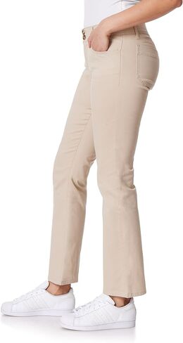 WallFlower Women's Luscious Curvy Uniform Bootcut Mid-Rise Juniors Pants, Hummus, 3 in Kuwait