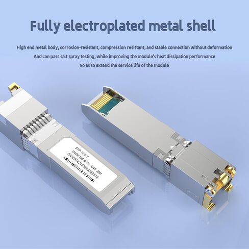 1.25G SFP-T Fiber Transceiver, Copper SFP to RJ45 Optical Module Auto-Negotiation, 10GBase SR, fit for Intel in Kuwait