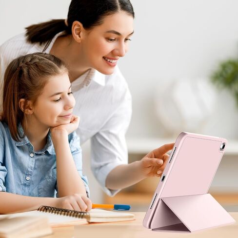 Kenke for iPad (A16) الجيل الحادي عشر 11 بوصة 2025/ iPad 10th Generation 10.9 بوصة 2022 العلبة مع حامل القلم الرصاص ، غطاء واقعي Slim Trifold مع ظهر TPU الناعم ، يدعم معرف اللمس ، الوردي in Kuwait