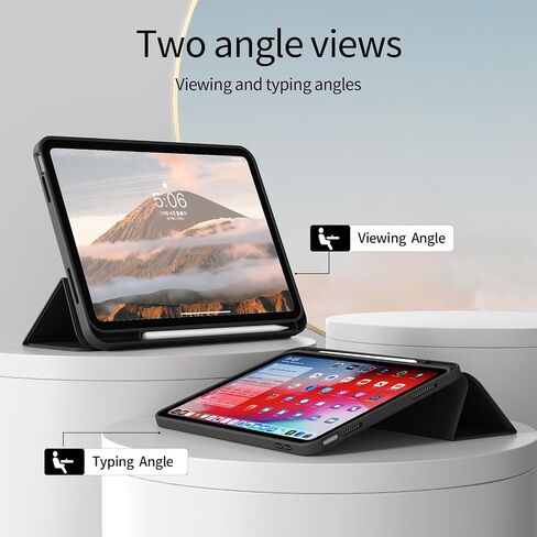 Kenke for iPad (A16) الجيل الحادي عشر 11 بوصة 2025/ iPad 10th Generation 10.9 بوصة 2022 العلبة مع حامل القلم الرصاص ، غطاء واقعي Slim Trifold مع ظهر TPU الناعم ، يدعم معرف اللمس ، الوردي in Kuwait