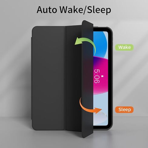 Kenke for iPad (A16) الجيل الحادي عشر 11 بوصة 2025/ iPad 10th Generation 10.9 بوصة 2022 العلبة مع حامل القلم الرصاص ، غطاء واقعي Slim Trifold مع ظهر TPU الناعم ، يدعم معرف اللمس ، الوردي in Kuwait