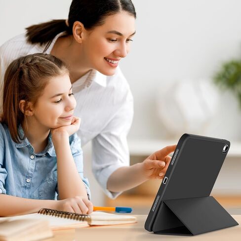 Kenke for iPad (A16) الجيل الحادي عشر 11 بوصة 2025/ iPad 10th Generation 10.9 بوصة 2022 العلبة مع حامل القلم الرصاص ، غطاء واقعي Slim Trifold مع ظهر TPU الناعم ، يدعم معرف اللمس ، الوردي in Kuwait