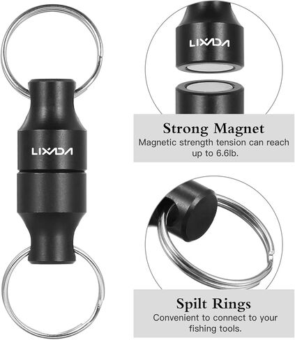 Lixada Magnetic Net Release Holder Fly Fishing Net Retractor Fishing Net Keeper Magnet Clip Landing Net Connector for Fishing Hooks, Lures, Flies, Trout Line in Saudi Arabia
