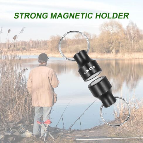 Lixada Magnetic Net Release Holder Fly Fishing Net Retractor Fishing Net Keeper Magnet Clip Landing Net Connector for Fishing Hooks, Lures, Flies, Trout Line in Saudi Arabia
