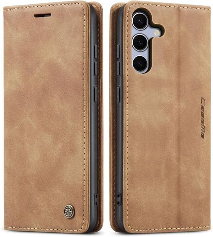 متوافق مع Samsung Galaxy S25 5G Case مع حامل البطاقة ، كيكستاند واقي فوليو محفظة الجلود من Galaxy S25 5G 6.2 بوصة (حمراء النبيذ) in Kuwait
