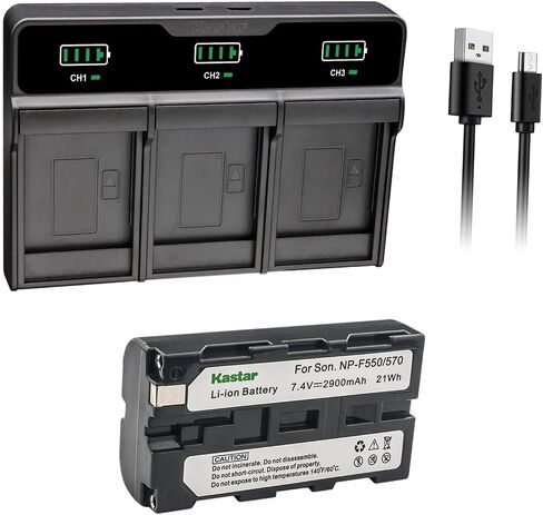 Kastar 3-Pack Battery and Triple Charger Replacement for Sony NP-F330 NP-F530 NP-F550 NP-F570 Battery in Saudi Arabia
