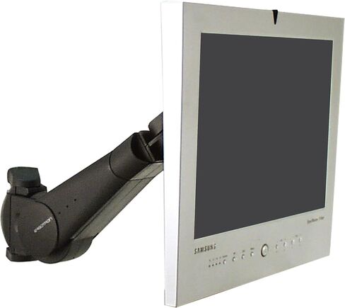 Ergotron - 400 Series Single Monitor Arm ، Vesa Wall Mount - للشاشات التي تصل إلى 38 بوصة ، من 0 إلى 23 رطلاً - أسود in Saudi Arabia