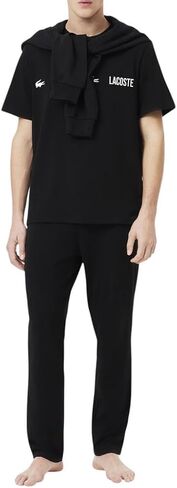 Lacoste mens Straight Fit Pajama Pant With Croc Waistband in Saudi Arabia