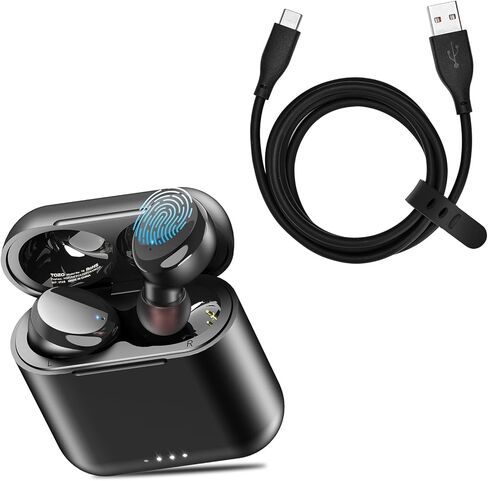 Tozo T6 سماعات الأذن اللاسلكية الحقيقية Bluetooth 5.3 مع كابل USB-C إلى USB-A شحن in Saudi Arabia