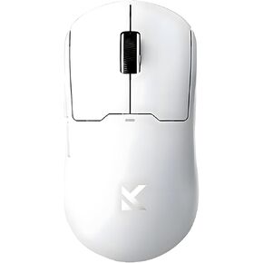 MCHOUSE A5 V2 Ultra Wireless Esports Gaming Mouse, Wired 8K/Wireless 4K Polling, 26,000 DPI, PAW3395 Optical Sensor, 54g Lightweight, 5 Programmable Buttons, 130 Hr Battery, for PC & Mac, White