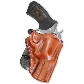 Premium Leather OWB Paddle Holster Open Top Fits ، Rugerr GP100 10mm 6-Shot Wiley Clapp .357 Magnum 3 "برميل ، سحب اليد اليمنى ، اللون البني #1514 #