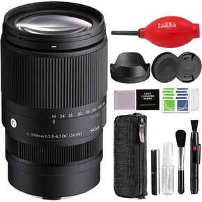 Sigma 16-300mm f/3.5-6.7 DC OS Contemporary Lens for Sony E Mount with Advanced Accessory and Travel Bundle | 887965 | Sigma 16-300mm E Mount Lens