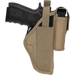 Barsony Desert Sand OWB Holster w/Mag Pouch for Full Size 9mm 40 45 Pistols