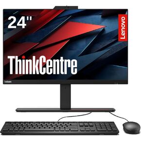 Lenovo ThinkCentre Business All in One Desktop, 23.8"" FHD IPS Screen, Intel Core i5 (6 cores, Up to 4.3 GHz), 1080P Webcam, Windows 11 Pro (16GB RAM | 256GB SSD + 1TB HDD), Black