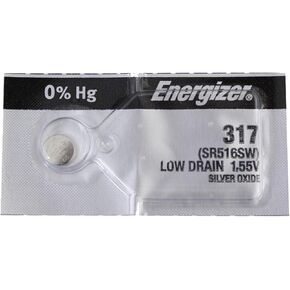 Energizer 317 Silver Oxide Watch Batteries SR516SW SR62