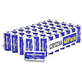 CR123A 3V Lithium Battery 6 Pack, 1500mAh 3 Volt 123 Batteries, Longest Lasting for Flashlight and Security Device【Non-Rechargeable】
