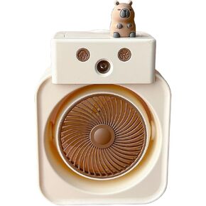Table Fan | 3-speed Small Fans for Bedroom | USB Charging Humidifier for Car Garden Gym Beach Bathroom Workshop School Kitchen Dormitory Construction