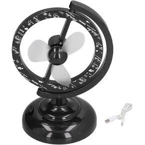 USB Fan Black Mini 90 Degree Rotation Strong Wind Cooling Equipment for Home Office