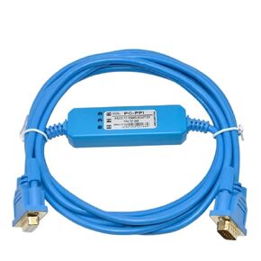 1PC PC-PPI Suitable S7-200 Programming Cable Serials Cable RS232 to RS485 Conversion Cable PC/PPI Download Cale PCPPI(Gold Plated Type,2M)