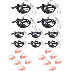 Retevis Walkie Talkie Earpiece(10 Pack) with 2.6cm Middle Size Silicone Insert Earmold Earbuds(6 Pairs), for RT22 RT68 RT21 H-777 H-777H, Compatible with Baofeng BF-888S Pxton Kenwood 2 Way Radios