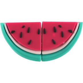 CHUYI Cute Fruit Series Watermelon Shape Design 128GB USB 2.0 Flash Drive Wedding Soft PVC Pen Drive Novelty Memory Stick Data Storage Cool Thumb Drive Funny U Disk Gift (Red and Green)