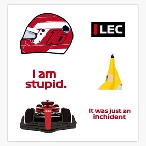 Charles Leclerc Pack Sticker Decal Car Window Water Bottle 5"