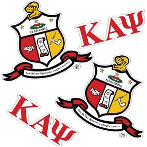 Desert Cactus Kappa Alpha Psi Sticker Letter 2 Pack Nupes Decal Greek for Window Laptop Computer Car (Crest Sticker)