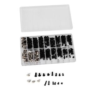 360pcs مسامير الكمبيوتر مجموعة سبيكة الصلب الصلب الصليب المسمار مجموعة M2 M2.5 M3 السحابات