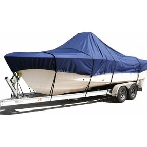 SavvyCraft Waterproof Center Console Boat Cover, Heavy Duty Boat Cover for Center Console Boat Fishing Boat, Fits Length 24'6" Beam up to 106" Navy Color
