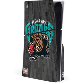 ألعاب Skinit Scenit Gaming Skin متوافقة مع وحدة التحكم في PS5 Slim Disk - NBA Memphis Grizzlies Classics Design