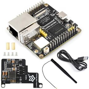 Waveshare Luckfox Lyra Ultra RK3506B Linux Micro Dev Board, with 8GB eMMC, Triple-core ARM Cortex-A7 & ARM Cortex-M0 Processors, with Wireless and PoE Module
