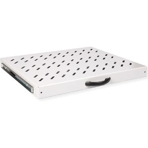 19 Inch Shelf 1 U, Extendible 350 T 25 kg Grey