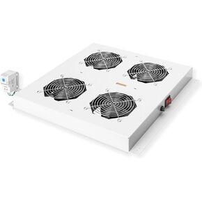 19 Inch Roof Fan Unit 4 Fans Thermostat Grey