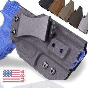 Tuckable IWB KYDEX Gun Holster - Concealed Carry Multiple Adjustable Belt Clips - 100% US Made - Inside Waistband